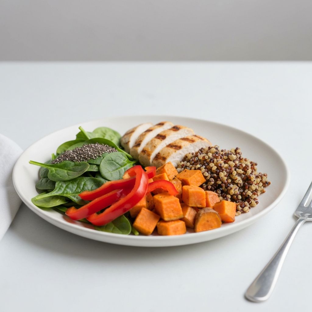 Balanced plate with macronutrients